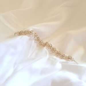 Handcrafted Golden Shadow Swarovski Crystal Bracelet